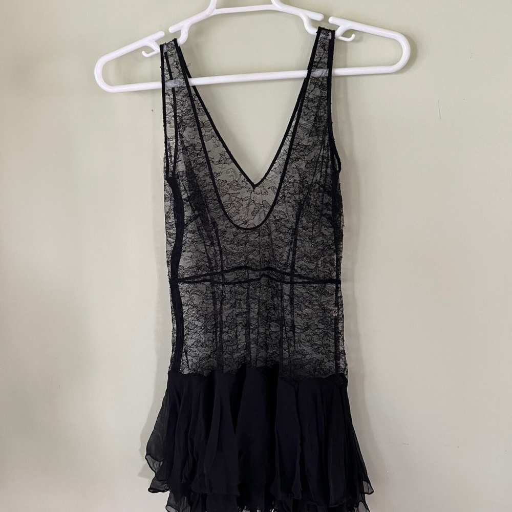 Agent Provocateur Black Rouched Negligee